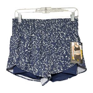 Avia Bike Liner Shorts Womens XS Blue Athletic Running Elastic Waist NWT Pockets